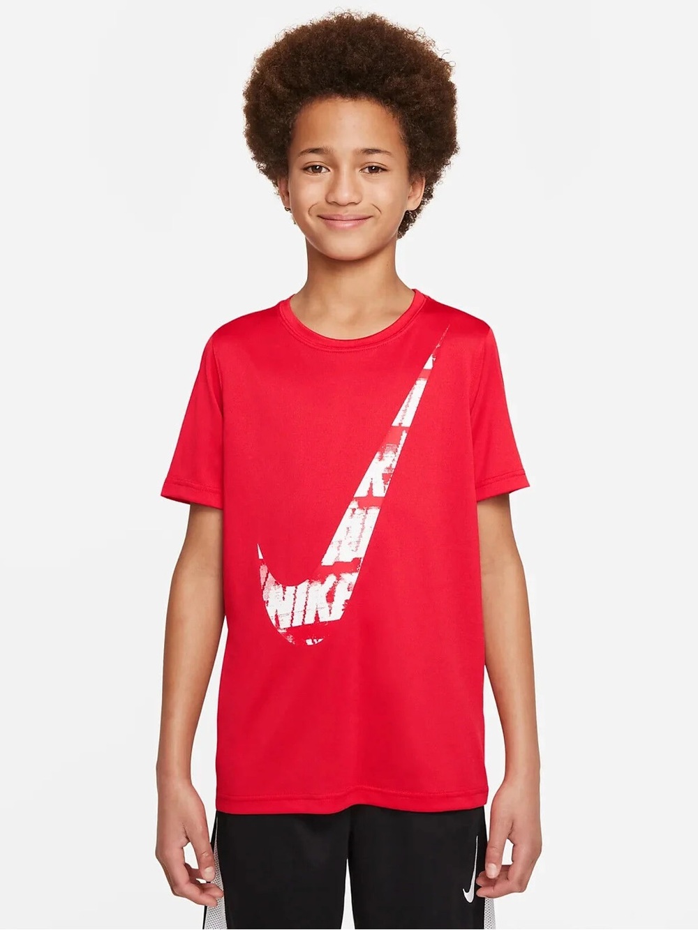 Nike Dri-Fit Boys' Red Dri-FIT Logo Tee